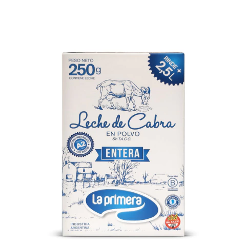 Leche de Cabra en Polvo Entera LA PRIMERA x 250g Celinda Alimentos sin TACC