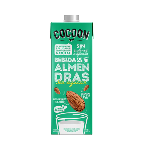 Leche de Almendras Cocoon sin azúcar x 1 Litro Celinda Alimentos sin TACC