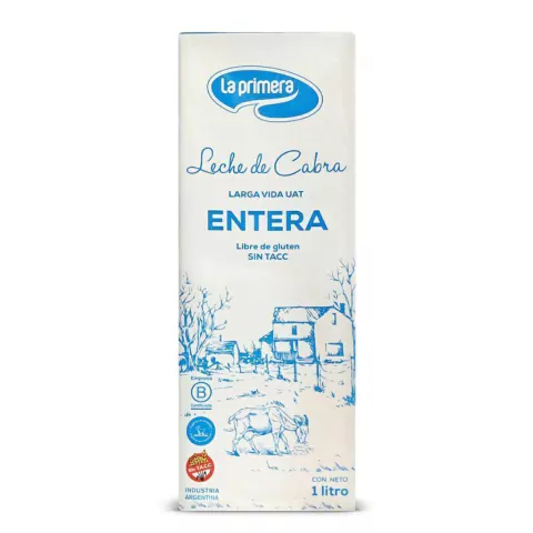 Leche de Cabra Entera Larga Vida LA PRIMERA x 1 Litro Celinda Alimentos sin TACC