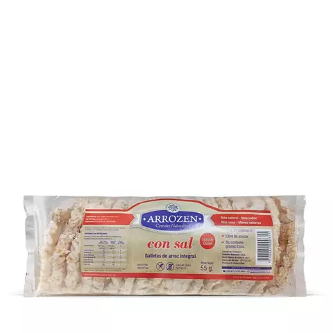 Galletas de Arroz Integral con Sal NATUZEN x 55g Celinda Alimentos sin TACC