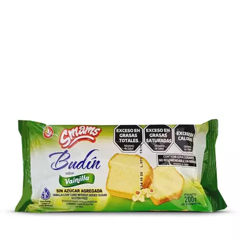 Budin de Vainilla sin azucar Smams x 200g Celinda Alimentos sin TACC