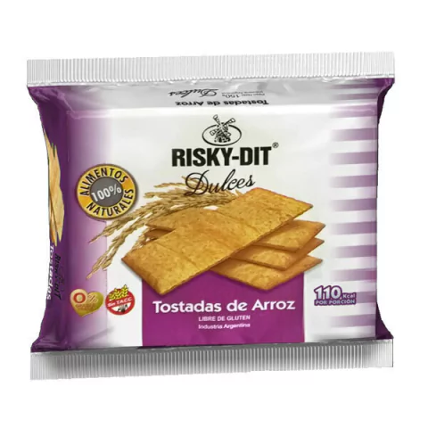 Tostaditas de Arroz Dulces Risky-Dit x 150g Celinda Alimentos sin TACC