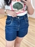 Short Paola jeans escuro