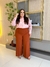 Calça Pantalona plus marrom
