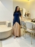 Vestido Jaqueline azul com nude