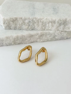 Brinco Orgânico- Banhado a ouro/ródio - Milena Gigli - Acessórios