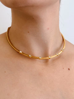 Colar Strass - Banhado a ouro/ ródio na internet