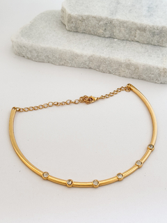Colar Strass - Banhado a ouro/ ródio - comprar online