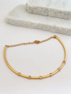 Colar Strass - Banhado a ouro/ ródio - comprar online