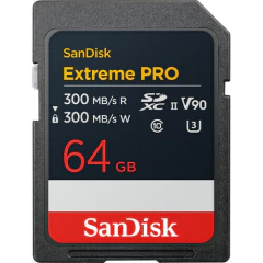 MEMORIA SANDISK EXTREME PRO SDXC V90 300MB/S 64GB - comprar online