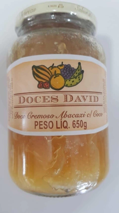 doce cremoso abacaxi com côco 650g david