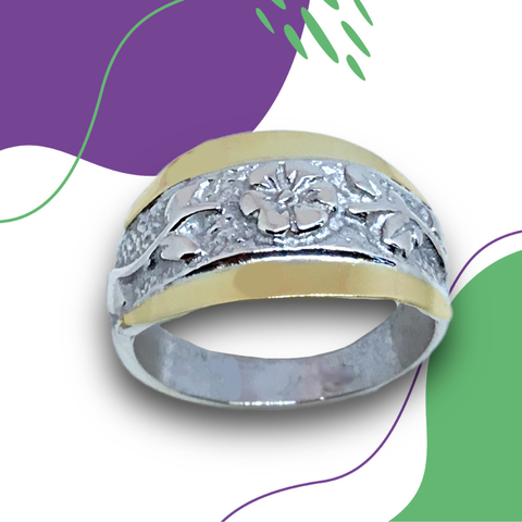Anillo plata y oro A35
