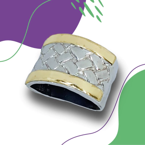 Anillo plata y oro A090