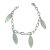 Conjunto de collar con dije y pulsera Hoja ,de plata italiana 925 - La Cadenera Joyas