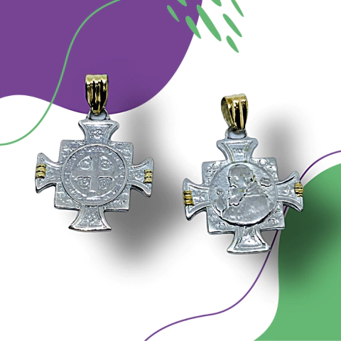 Dije plata y oro D34