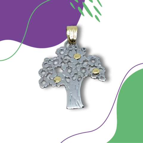 Dije plata y oro D40