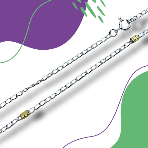 PLANA Collar de Plata y Oro