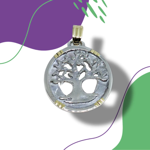 Dije plata y oro D027