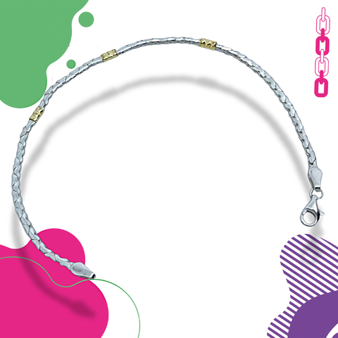 CUORE Pulsera de Plata y Oro
