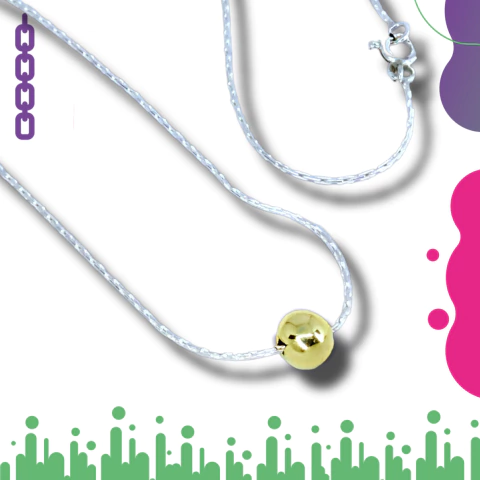 Collar con Dije en Plata 925 y Oro N84