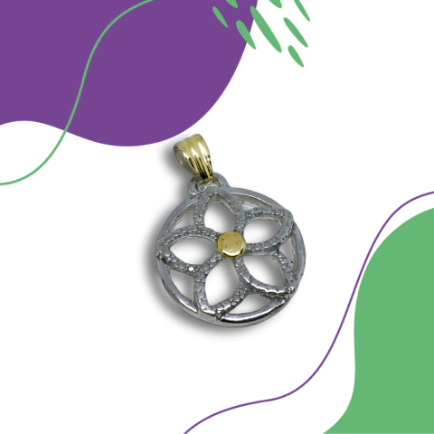 Dije plata y oro D49