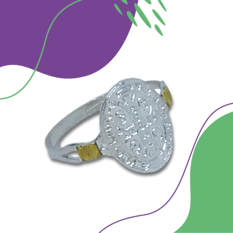 Anillo plata y oro A518