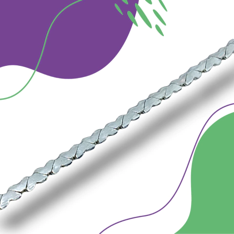 Pulsera Maciza Plata 925 N12 Cuore