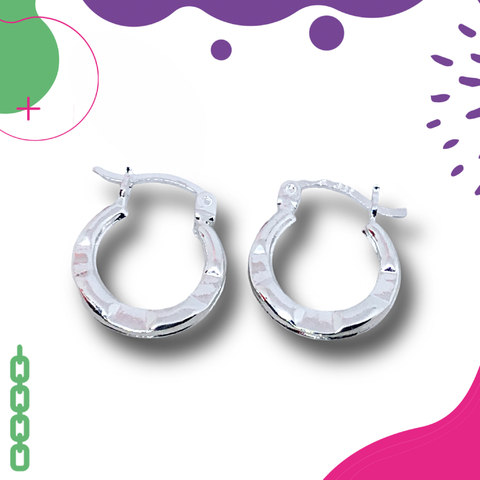 Aros de plata italiana 925 N102
