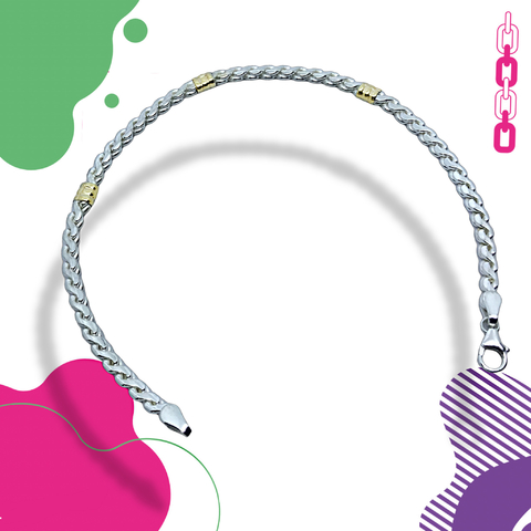 ALMENDRA Pulsera de Plata y Oro