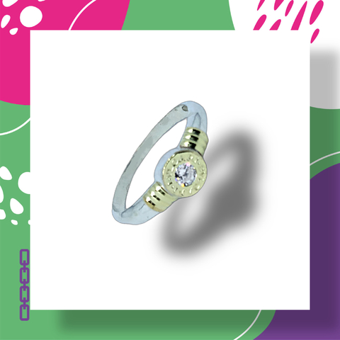 Anillo plata y oro N38