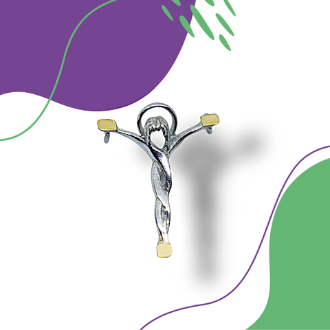 Dije plata y oro D33