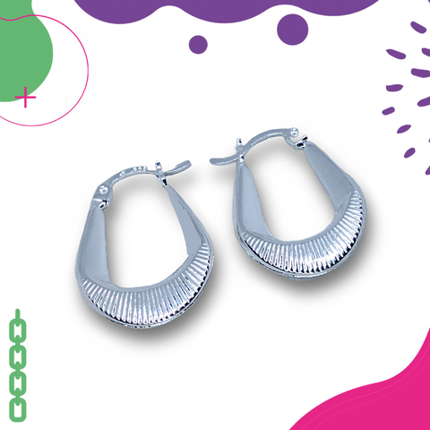 Aros de plata italiana 925 N97