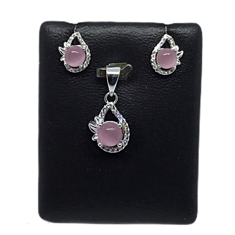 Conjunto de dije y aros N4