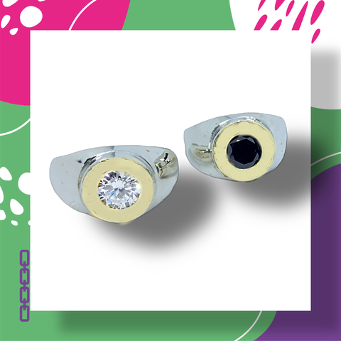 Anillo plata y oro N35