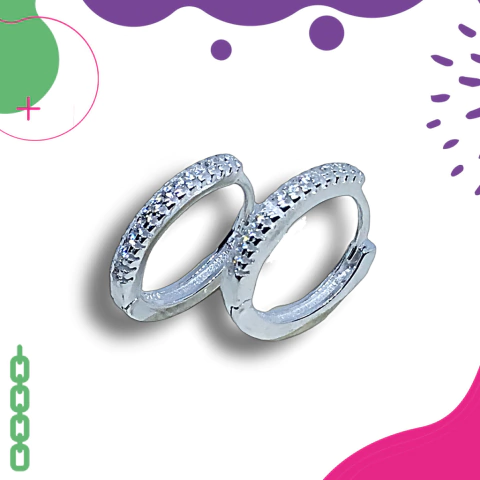 Aros N1 MEDIO SIN FIN CON PIEDRA CUBIC