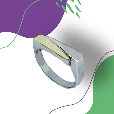 Anillo plata y oro A38