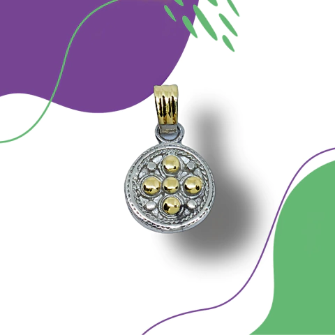 Dije plata y oro D062