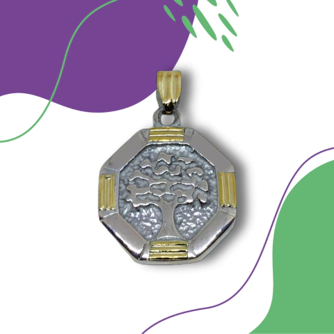 Dije plata y oro D74