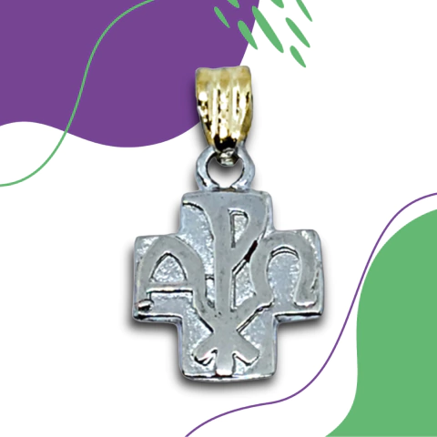 Dije plata y oro D17