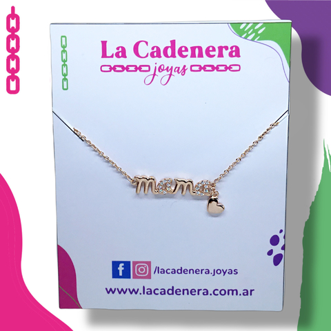 Collar de plata italiana 925 con centro Mamá N202
