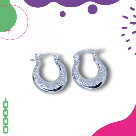 Aros de plata italiana 925 N92