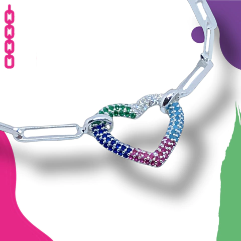 Pulsera de plata italiana 925 Con Dije N104