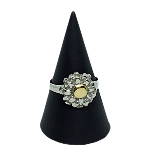 Anillo plata y oro A57