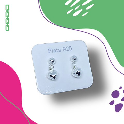 Aros plata 925 Corazon Chico N63