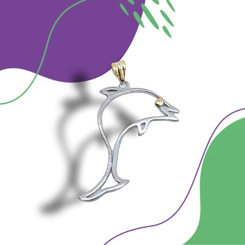 Dije plata y oro D85