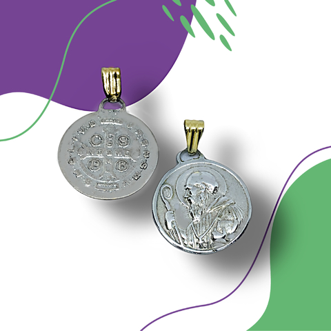 Dije plata y oro D54