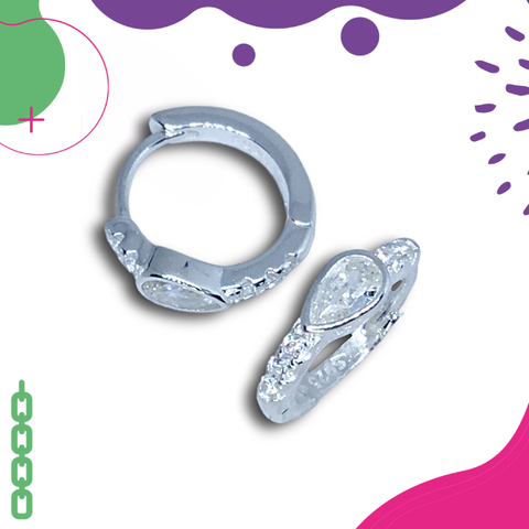 Aros de plata italiana 925 N109