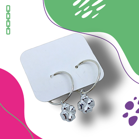 Aros Argolla con dije Trébol N112