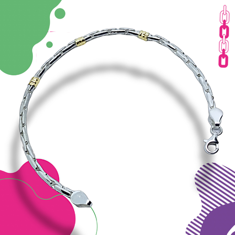 FR Pulsera de Plata y Oro