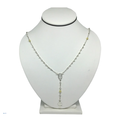 Rosario en Plata 925 y oro N2